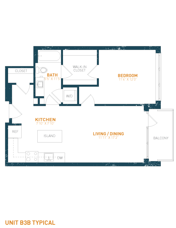 View Brookland Press's Forge 925-B216 Apartment Floor Plan in DC